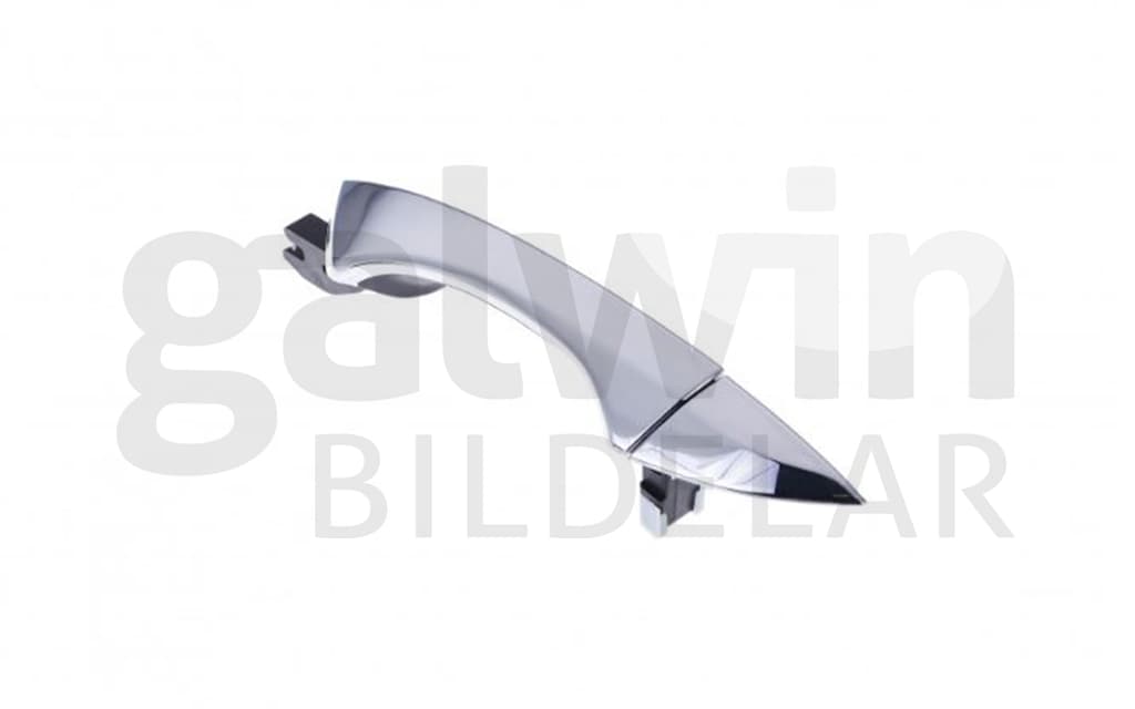 Dörrhandtag bak vä, utan hål för lås, kromat