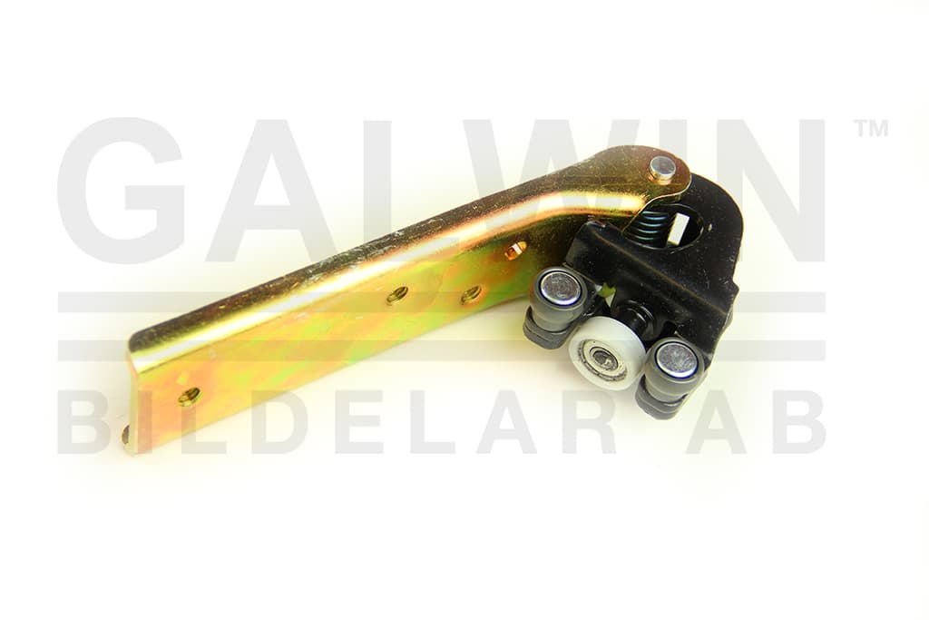 Glidrulle skjutdörr, mittre, med gångjärn