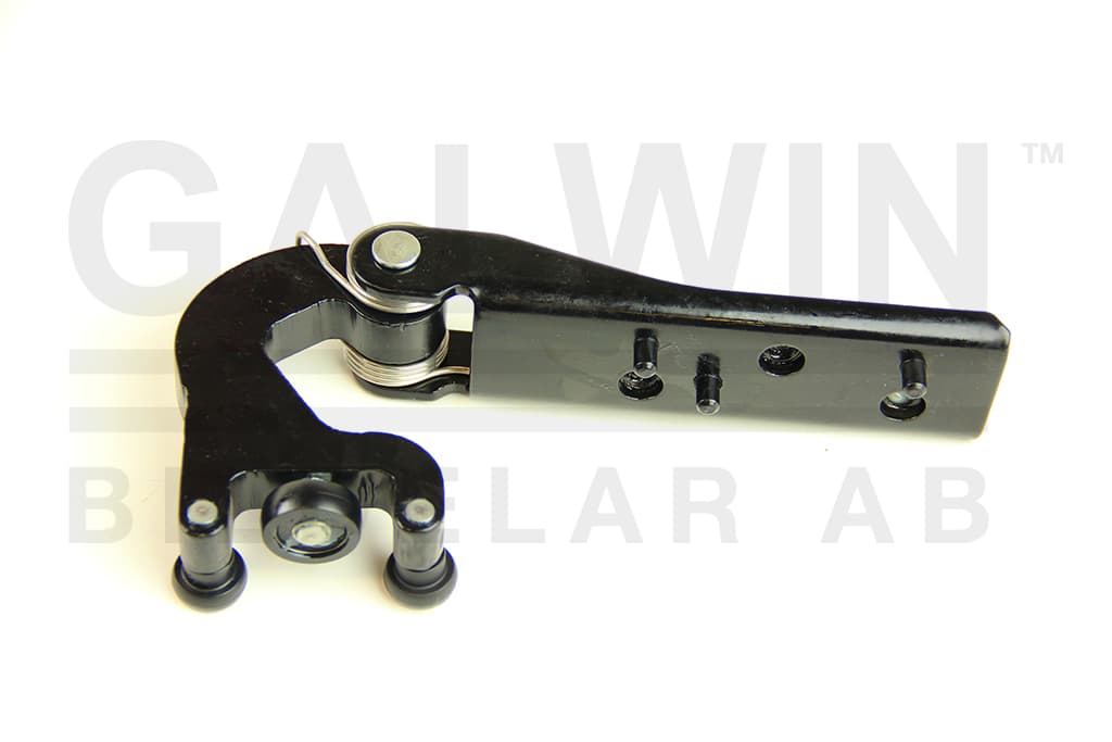 Glidrulle för skjutdörr hö, mittre med gångjärn — Höger från Galwin