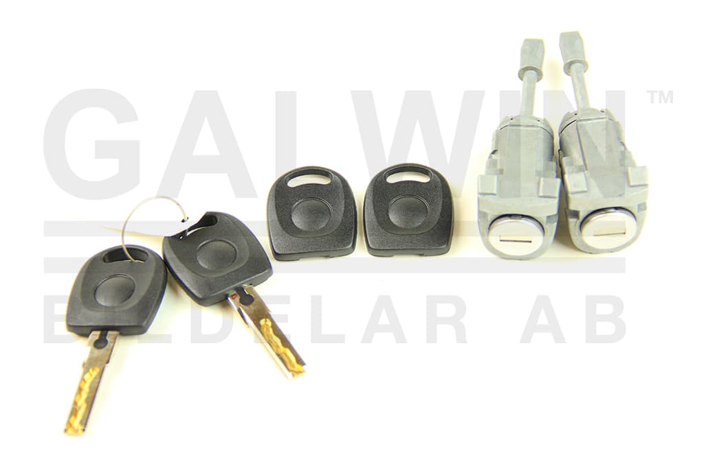 Dörrlåscylindersats, 2st cylinder, 2st nycklar från Galwin