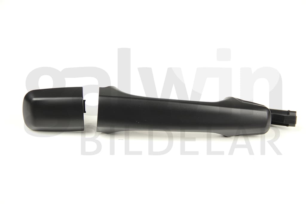 Dörrhandtag fram hö+vä/hö bak, utan hål för lås, svart primer från Galwin