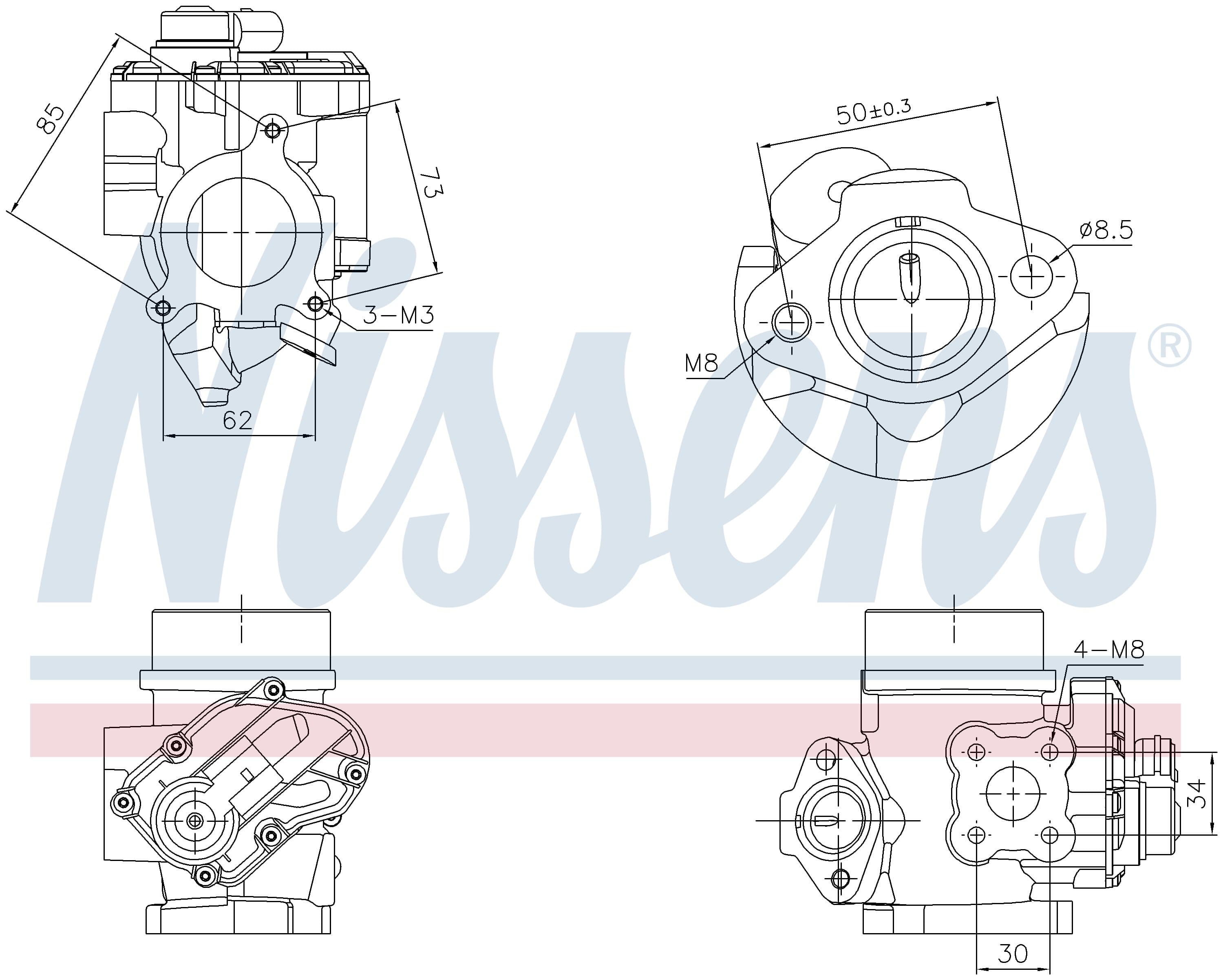 EGR Ventil, Nissan, Renault, Opel