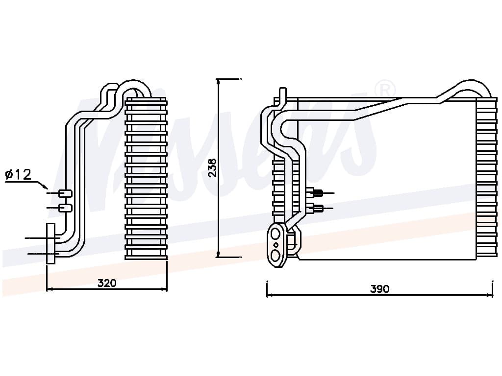 Evaporator Audi 80