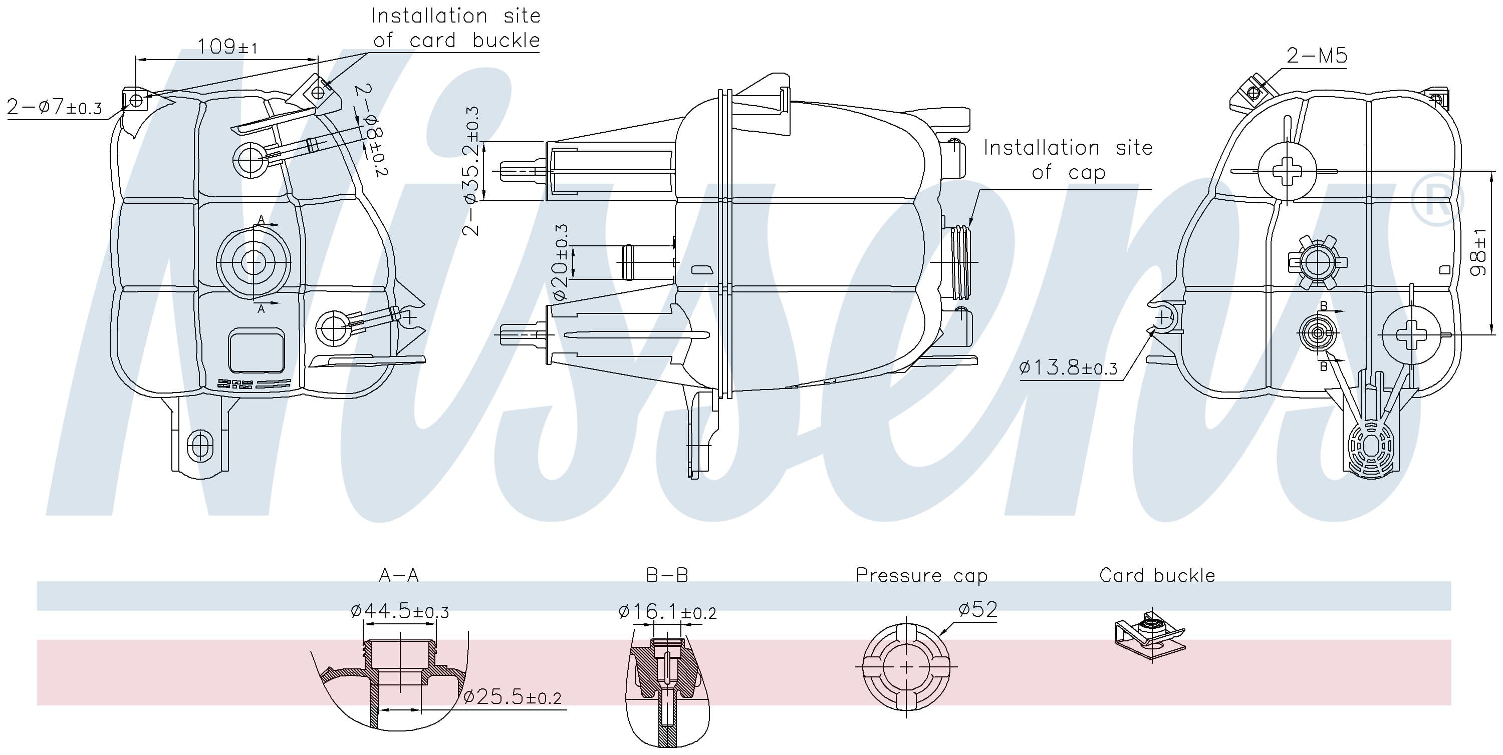 Expansionstank inkl lock, Alfa, Fiat mfl