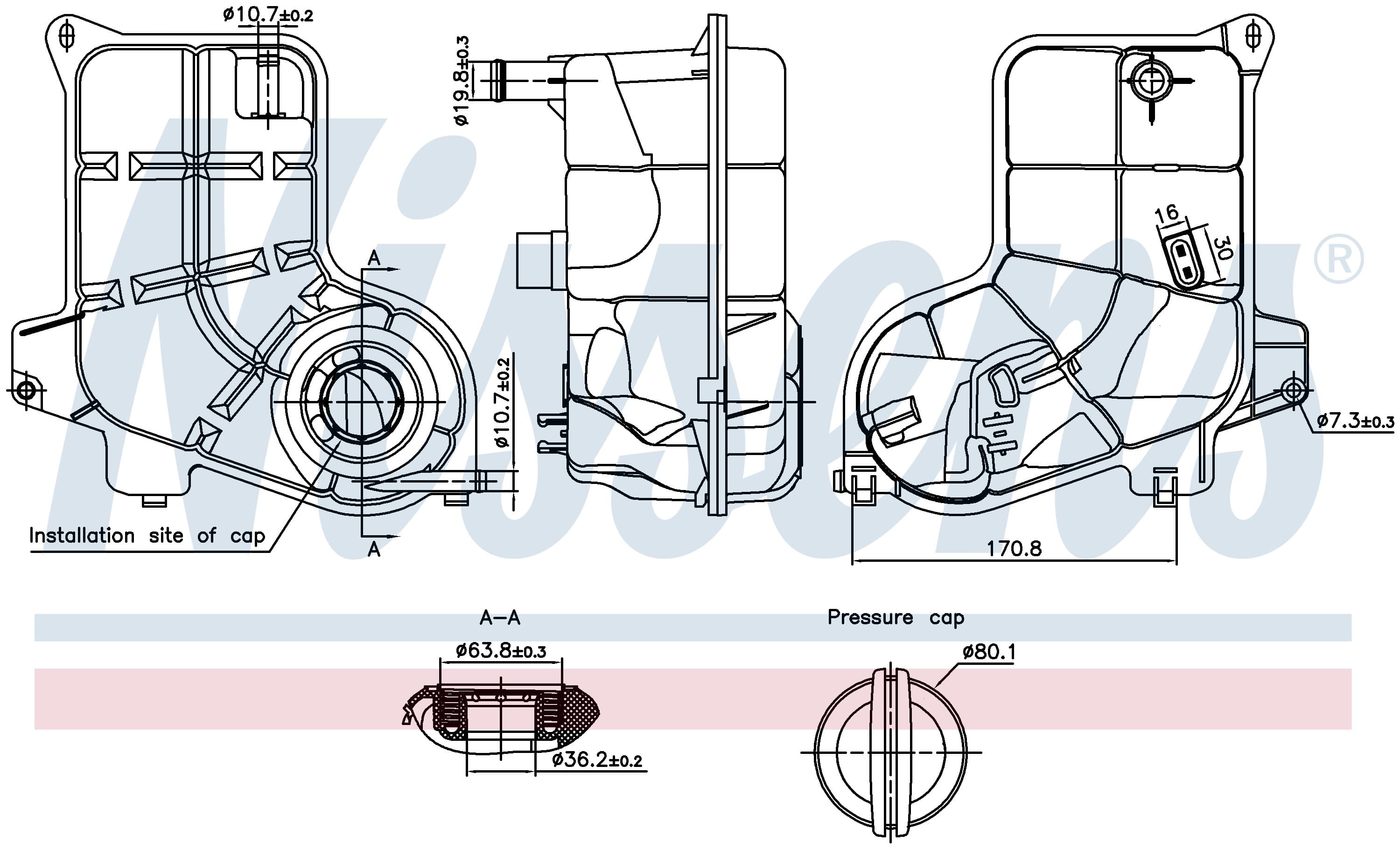 Expansionstank, inkl lock och nivågivare från Galwin