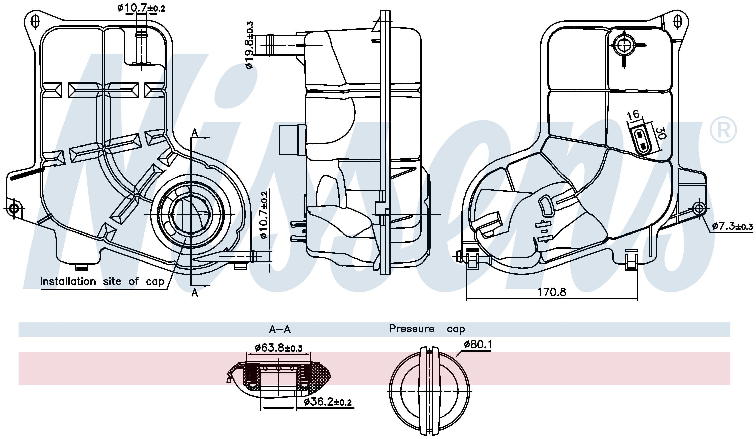 Expansionstank, inkl lock och nivågivare från Galwin