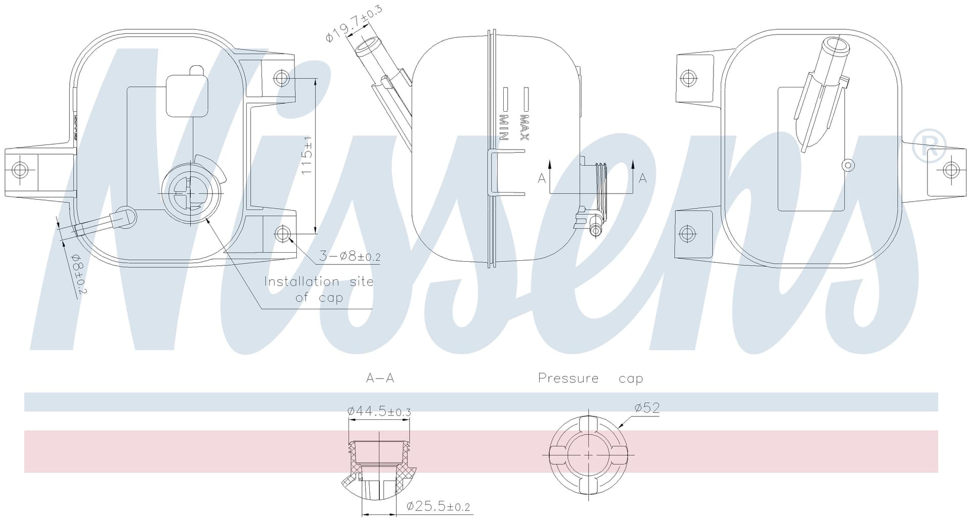 Expansionstank inkl lock, Fiat
