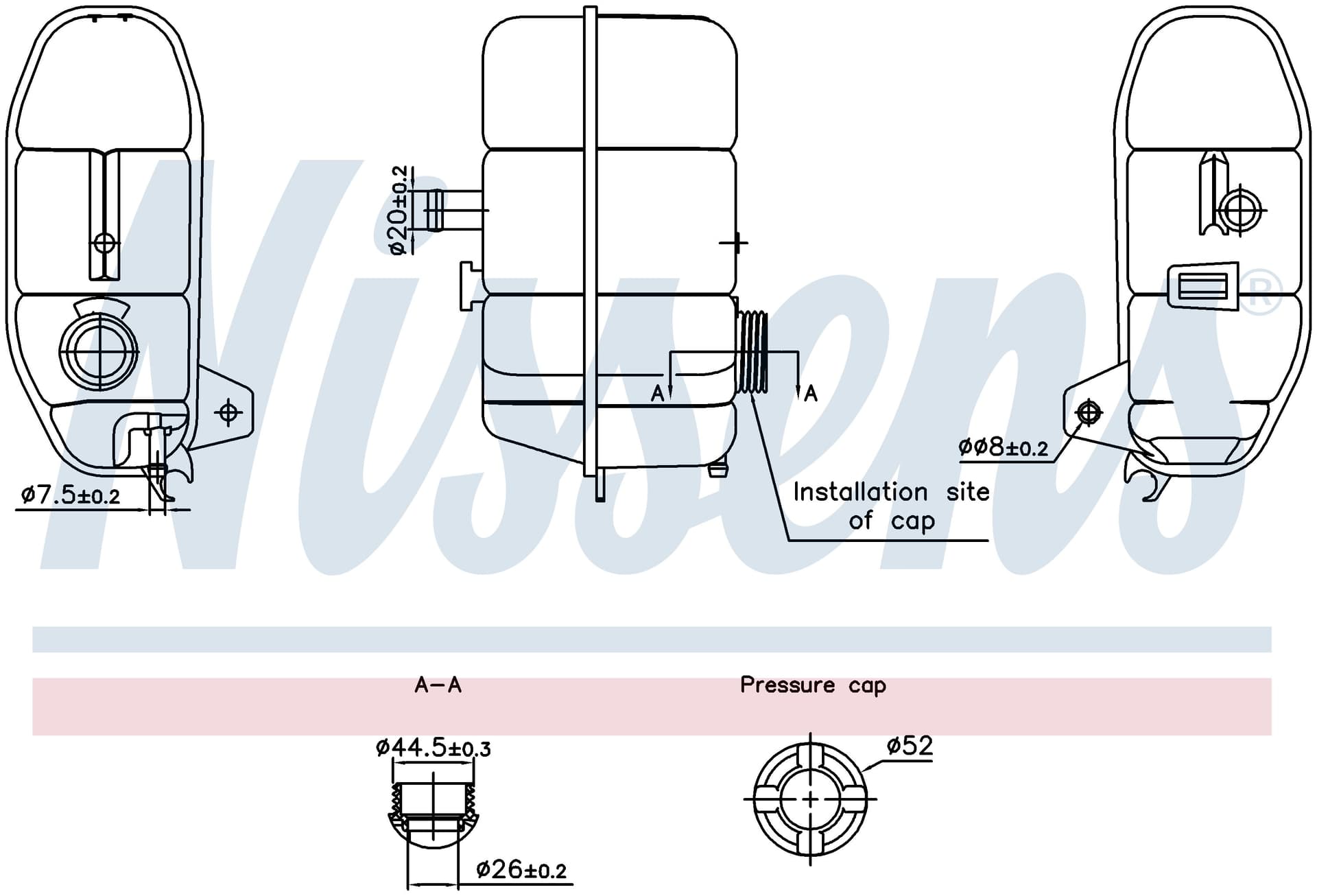 Expansionstank inkl lock, Fiat