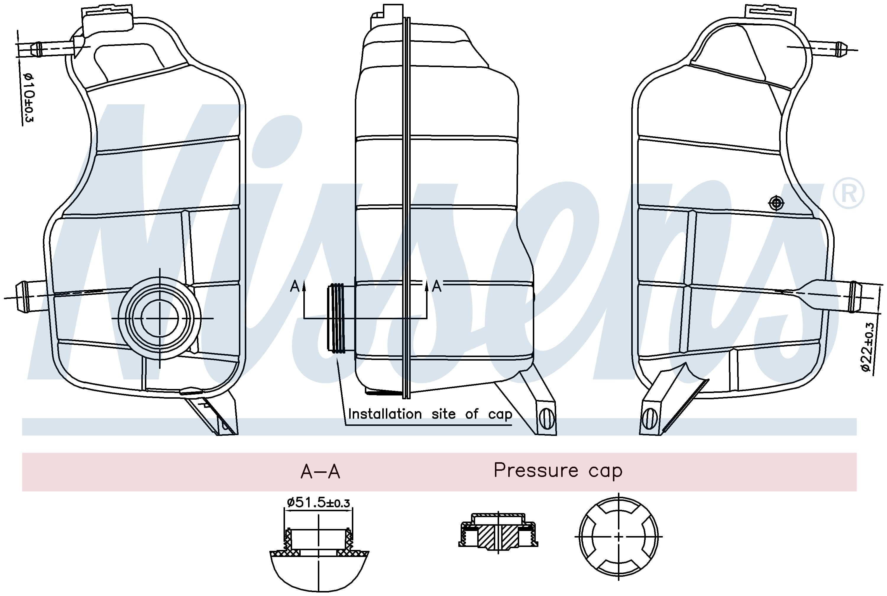 Expansionstank inkl lock, Ford, Opel från Galwin
