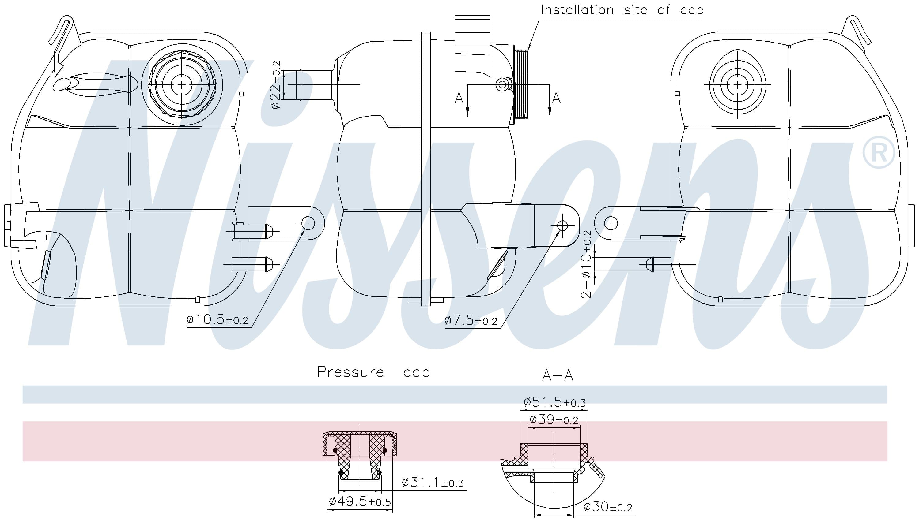 Expansionstank inkl lock, Ford från Galwin