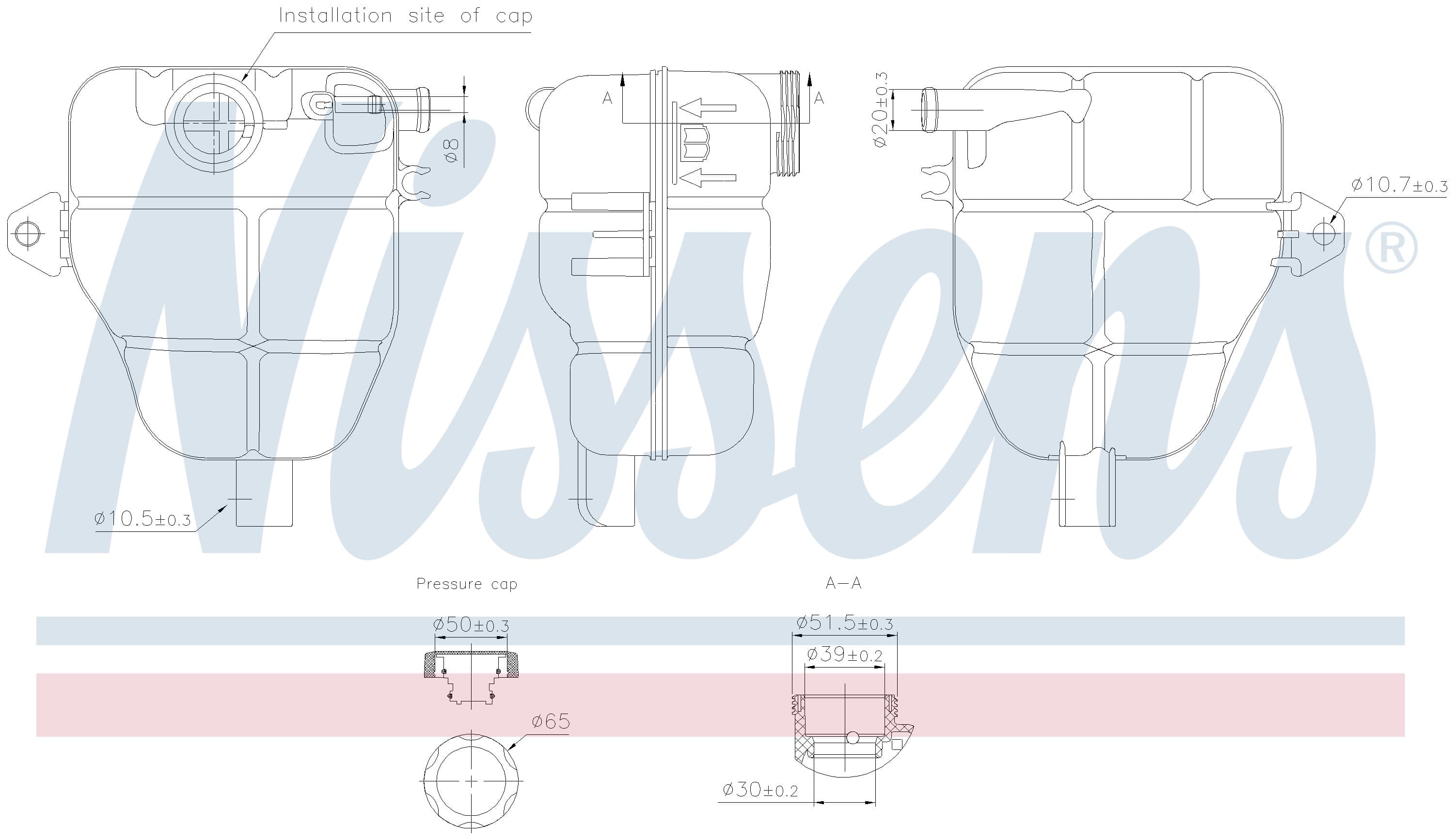 Expansionstank inkl lock, Opel från Galwin