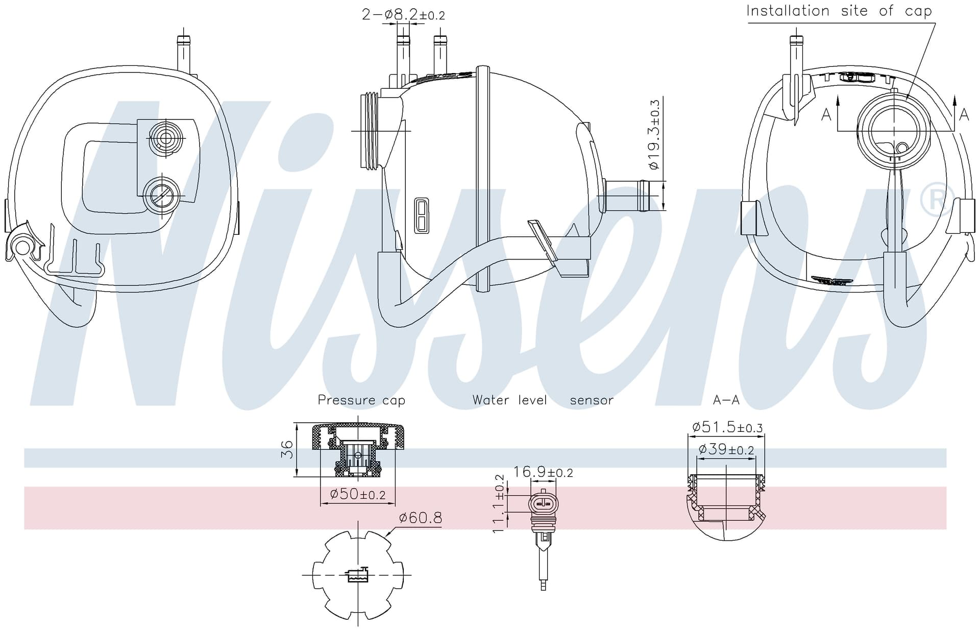 Expansionstank inkl lock o givare, Opel
