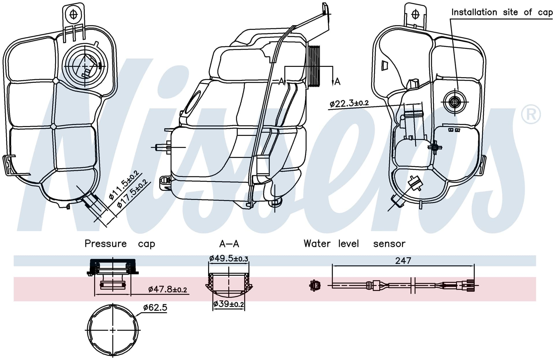 Expansionstank, inkl lock o givare, Volvo