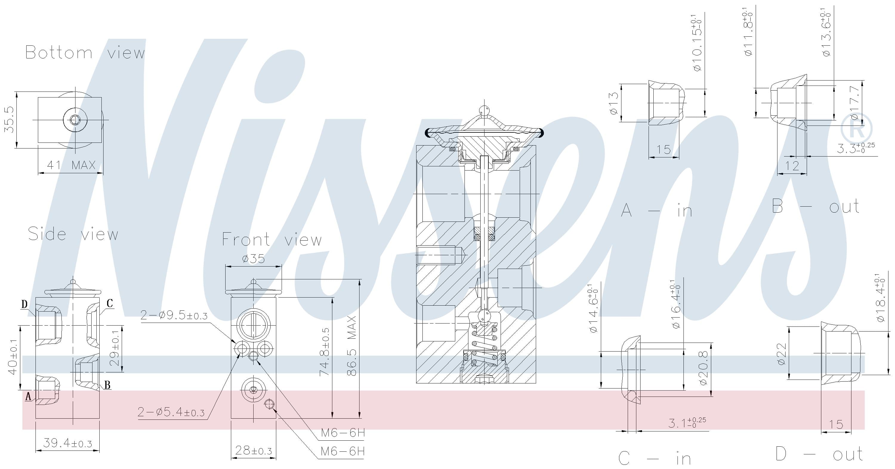 Expansionsventil ac, Dacia från Galwin