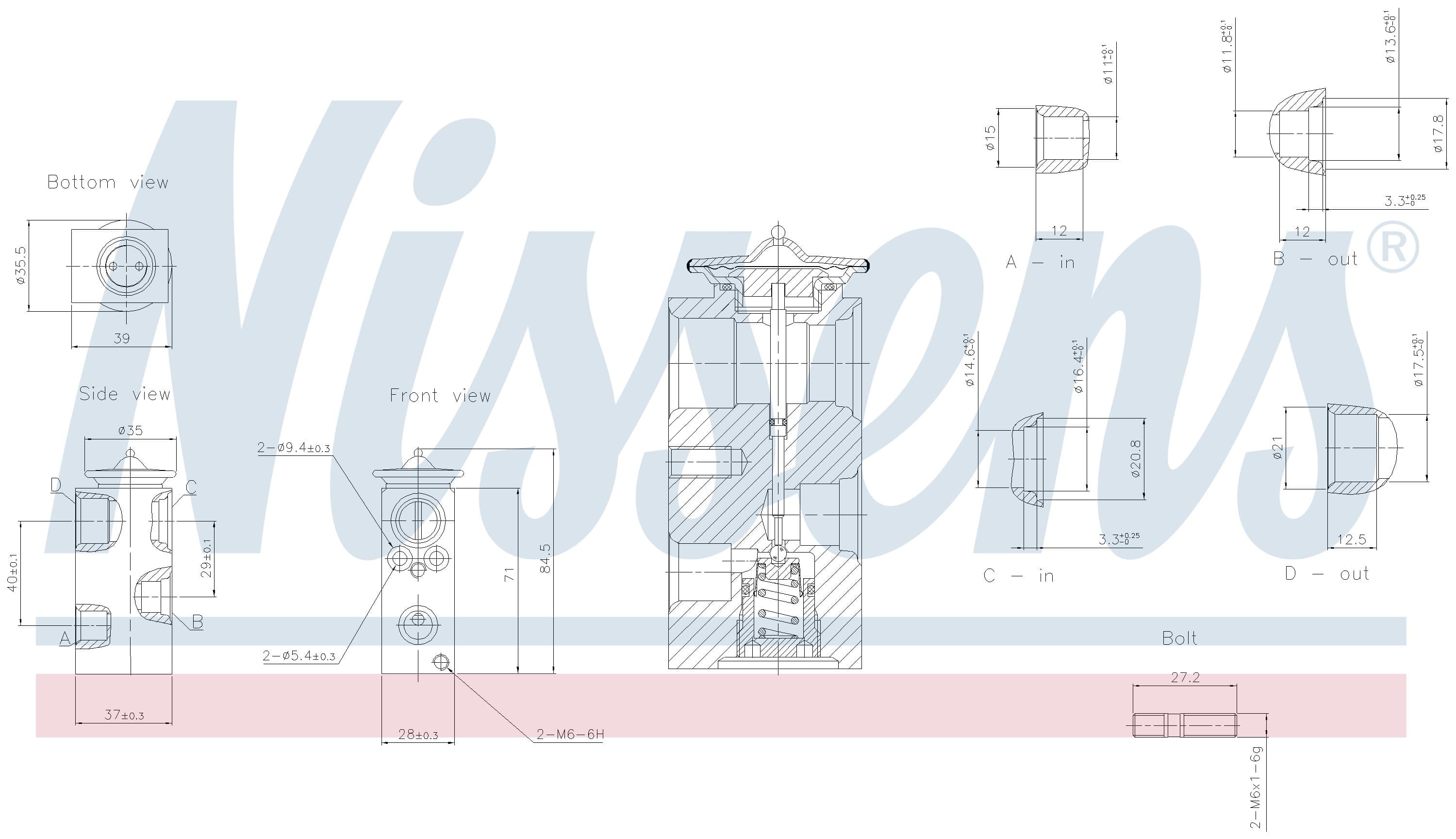 Expansionsventil ac, Ford från Galwin