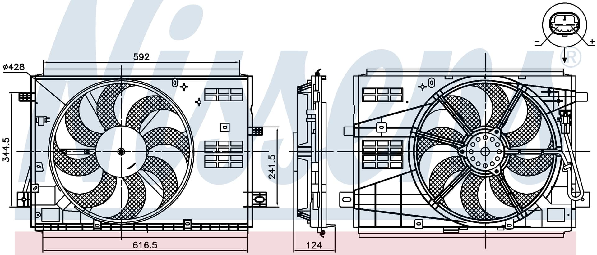 Kylarfläkt exkl regulator, Citroen, Opel, Peugeot från Galwin