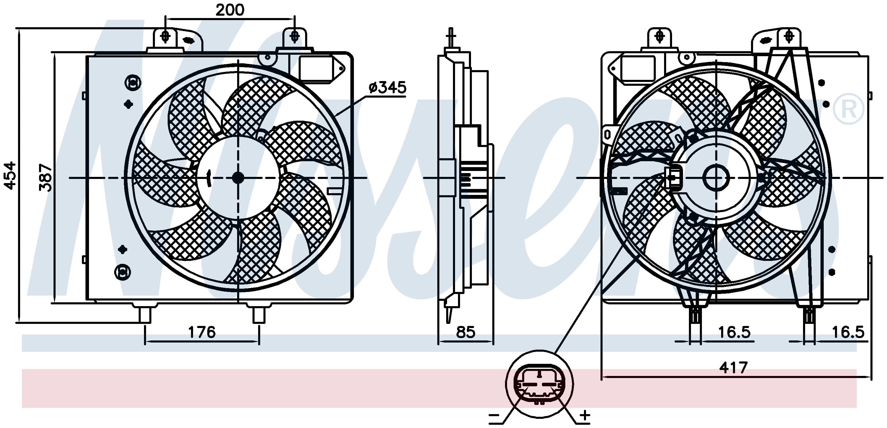 Kylarfläkt, Citroen, Peugeot