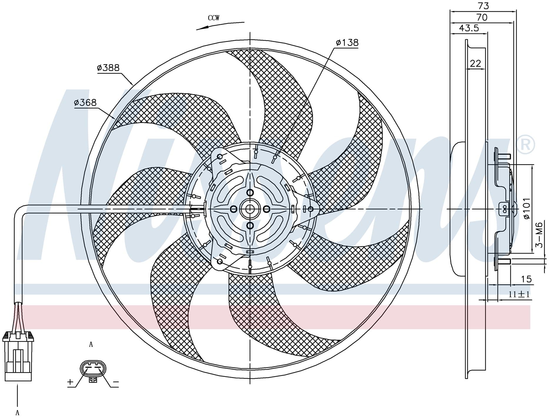 Kylarfläkt, Opel från Galwin