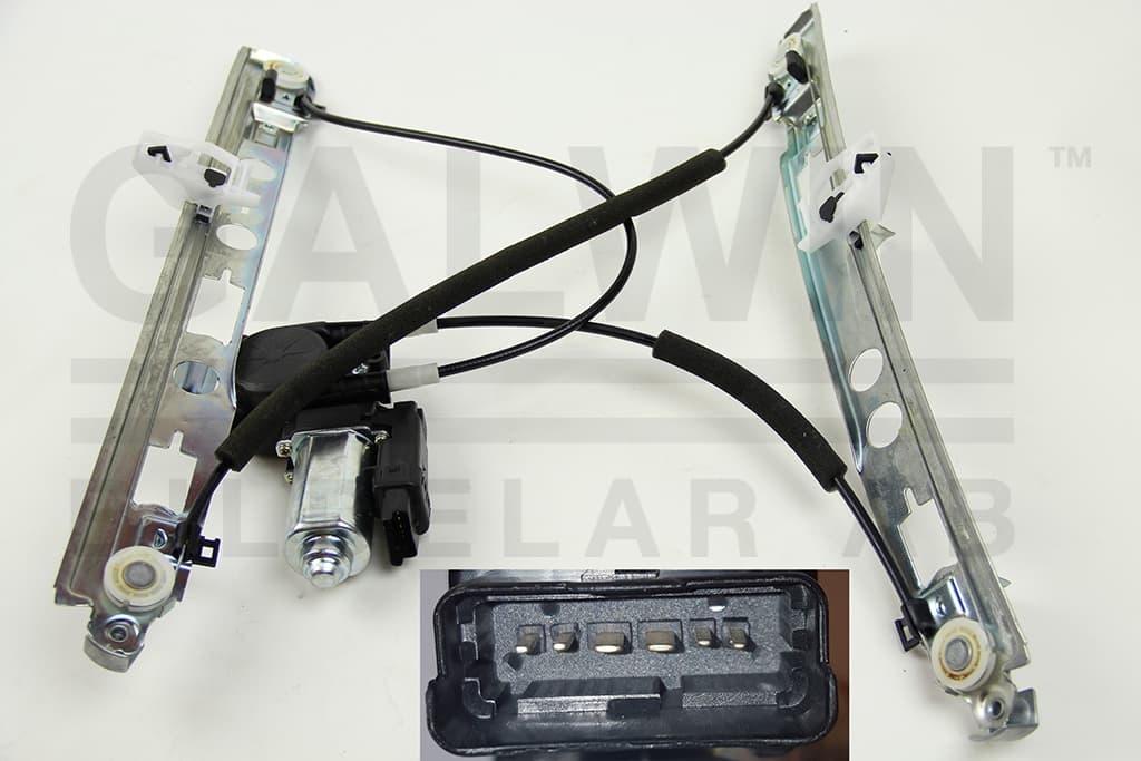 Fönsterhiss hö fram med motor, comfort funk, se kontaktstycke — Framaxel, höger från Galwin