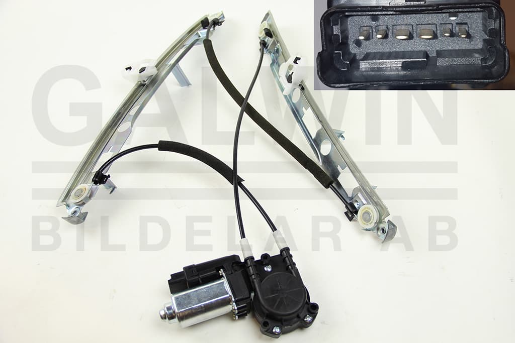 Fönsterhiss vä fram med motor, comfort funk, se kontaktstycke — Framaxel, vänster från Galwin