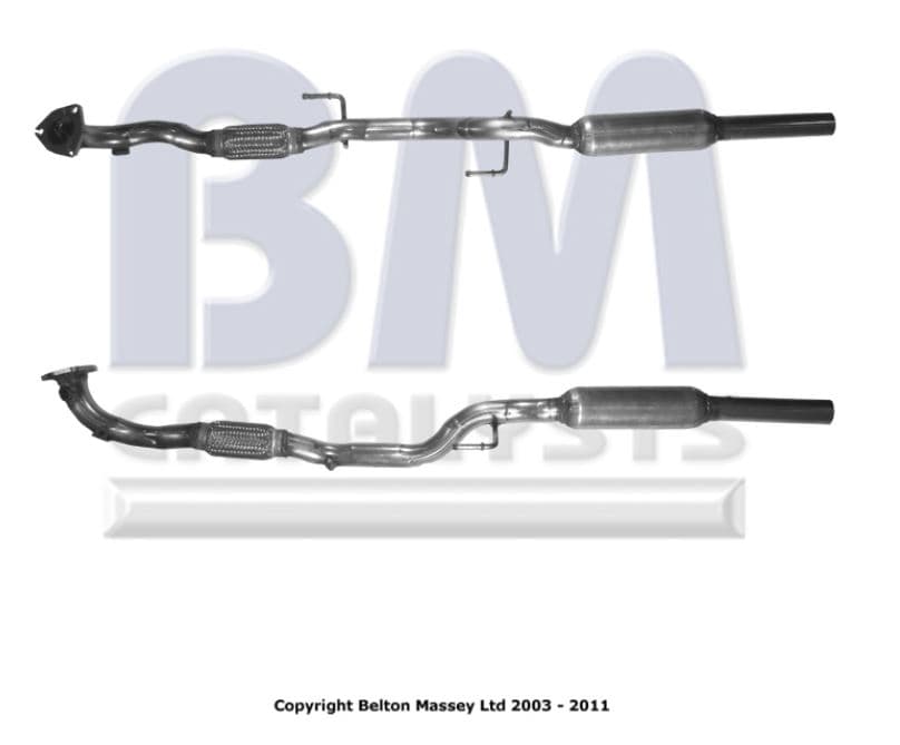 Främre rör med ljuddämpare avgas