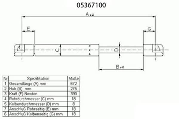 Gasdämpare baklucka