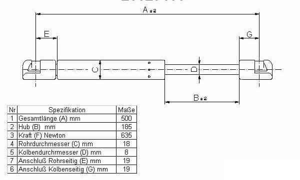 Gasfjäder baklucka -10/2013 från Galwin
