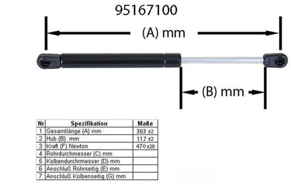 Gasfjäder baklucka från Galwin
