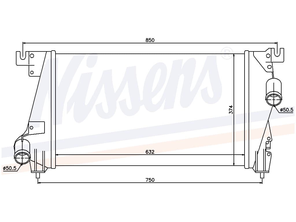 Intercooler Chrysler Voyager 2,5 TD 01/1996-