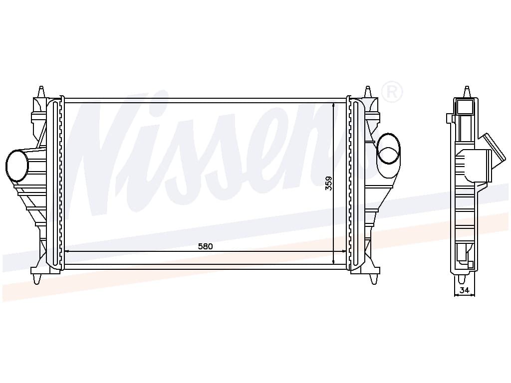 Laddluftkylare Citroen Xantia 1,9 TD 06/1993- från Galwin