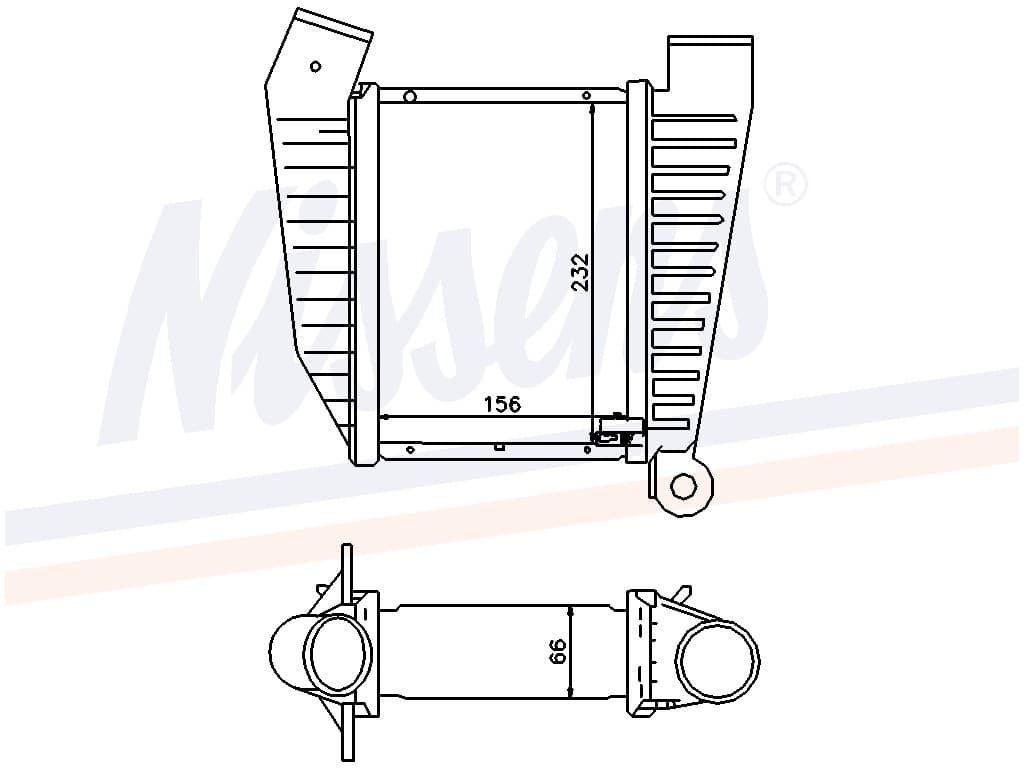 Laddluftkylare Opel Omega A 2,3 TD 10/86-05/94 från Galwin