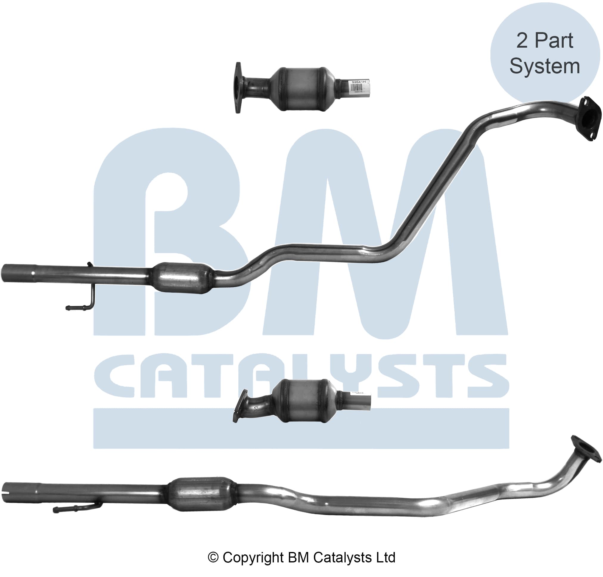 Katalysator bakre, inkl montsats