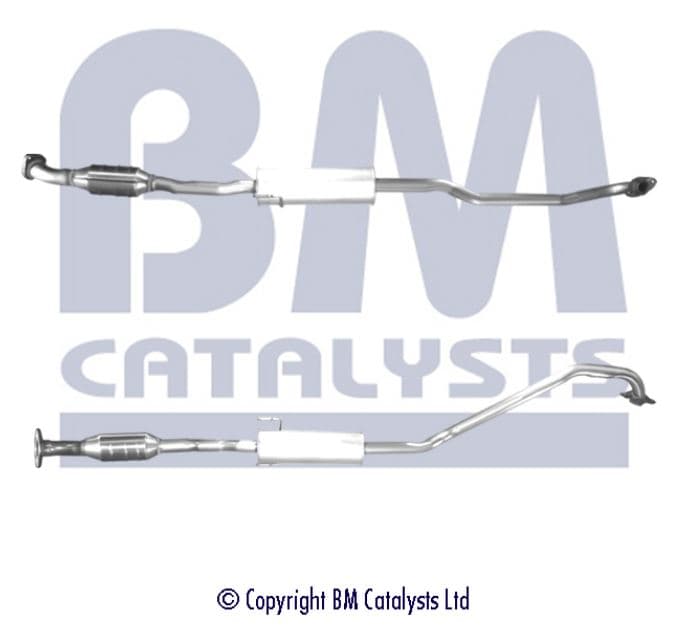 Katalysator bakre inkl mellandämpare, inkl montsats — Bakaxel från Galwin