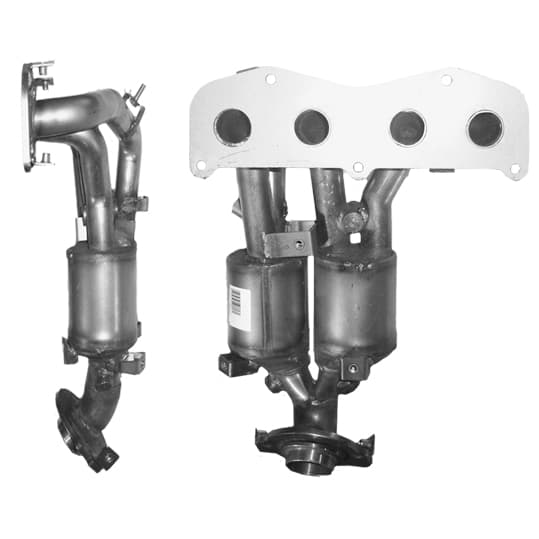 Katalysator dubbel med grenrör från Galwin