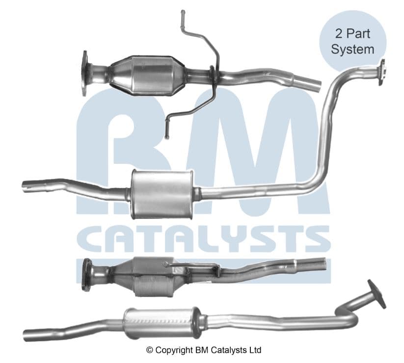 Katalysator inkl mellandämpare