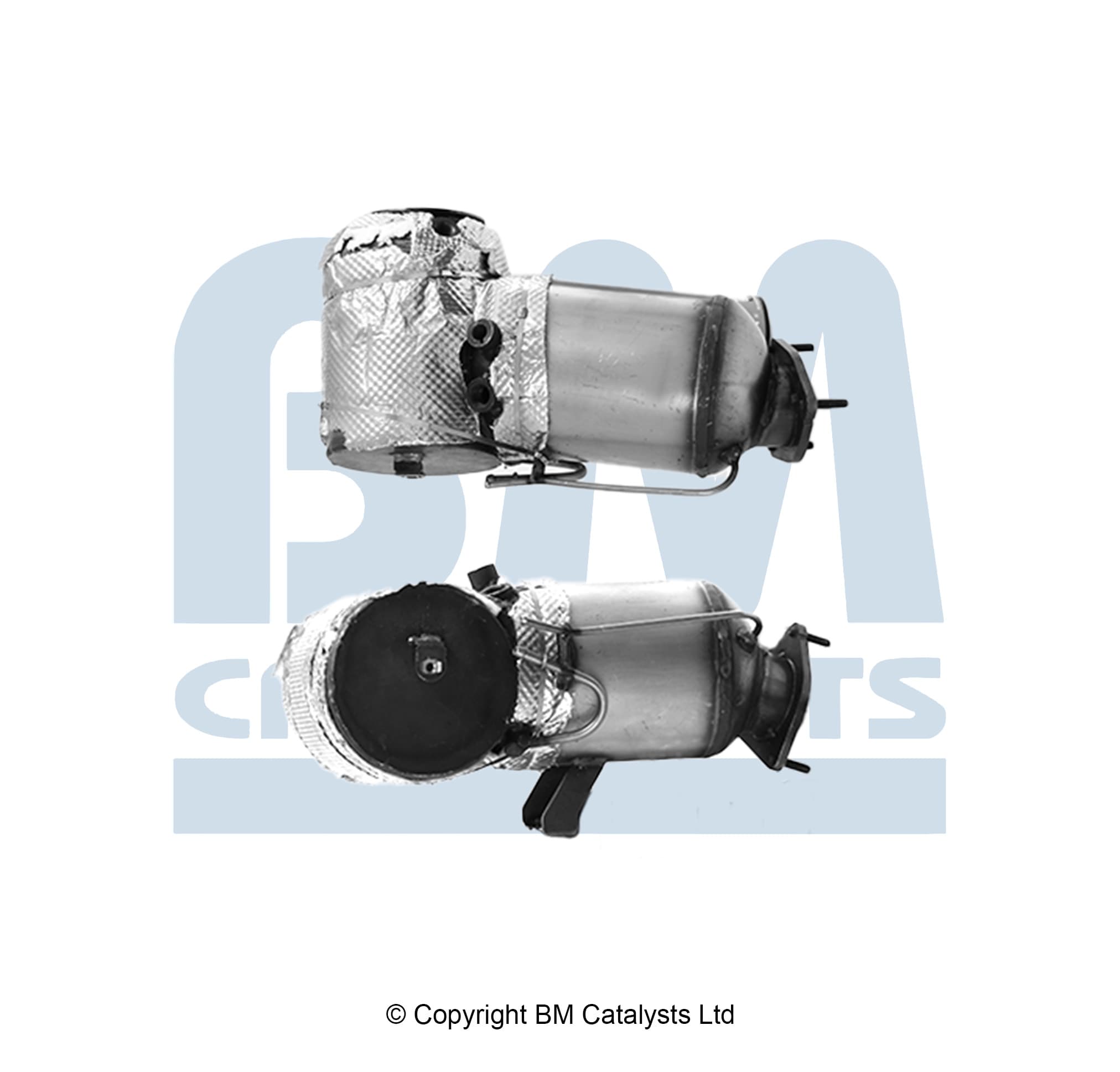 Katalysator med partikelfilter, inkl montsats