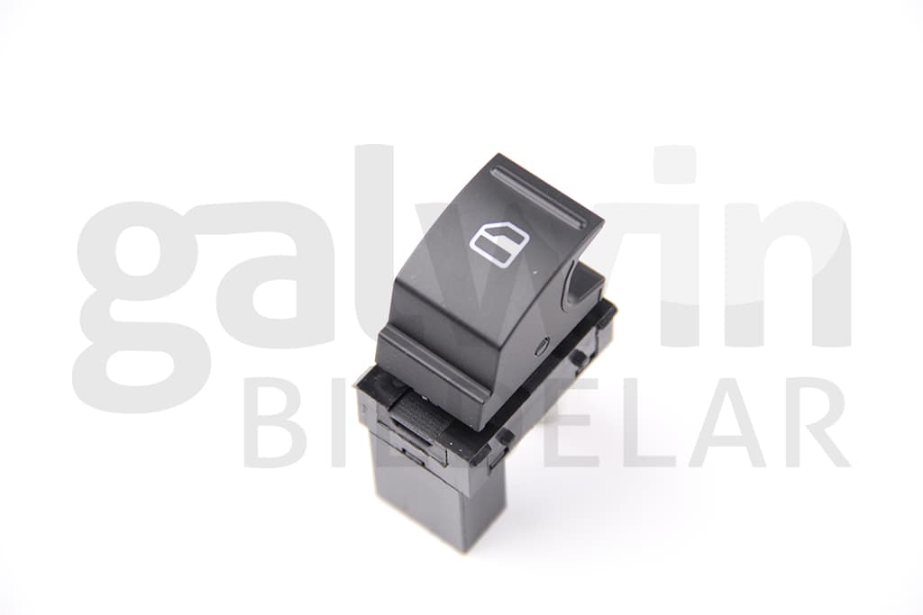 Knappsats fram o bak fönsterhiss, 1st knappar, svart/vit