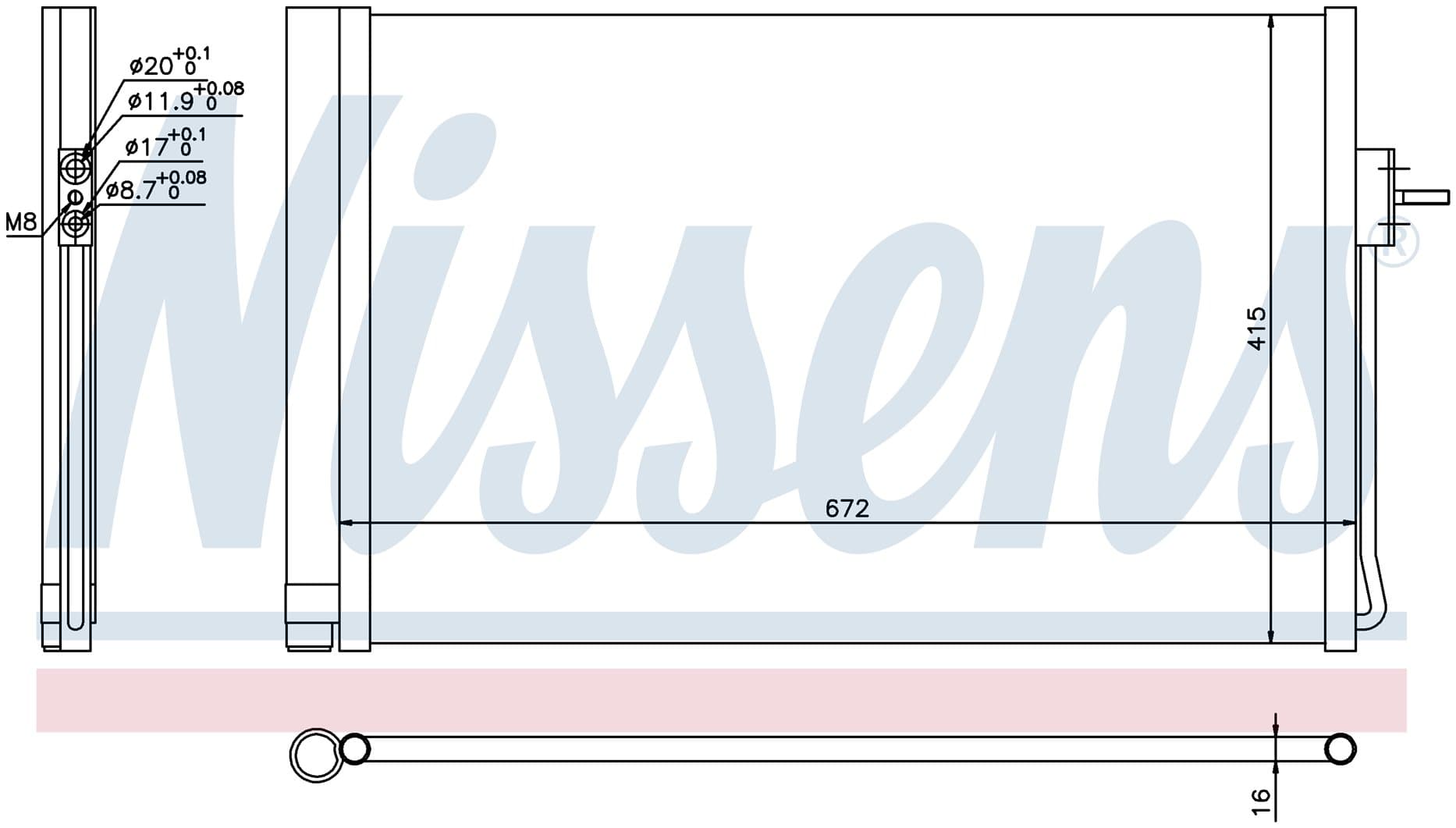 Kodensor ac, inkl torkfilter, Opel