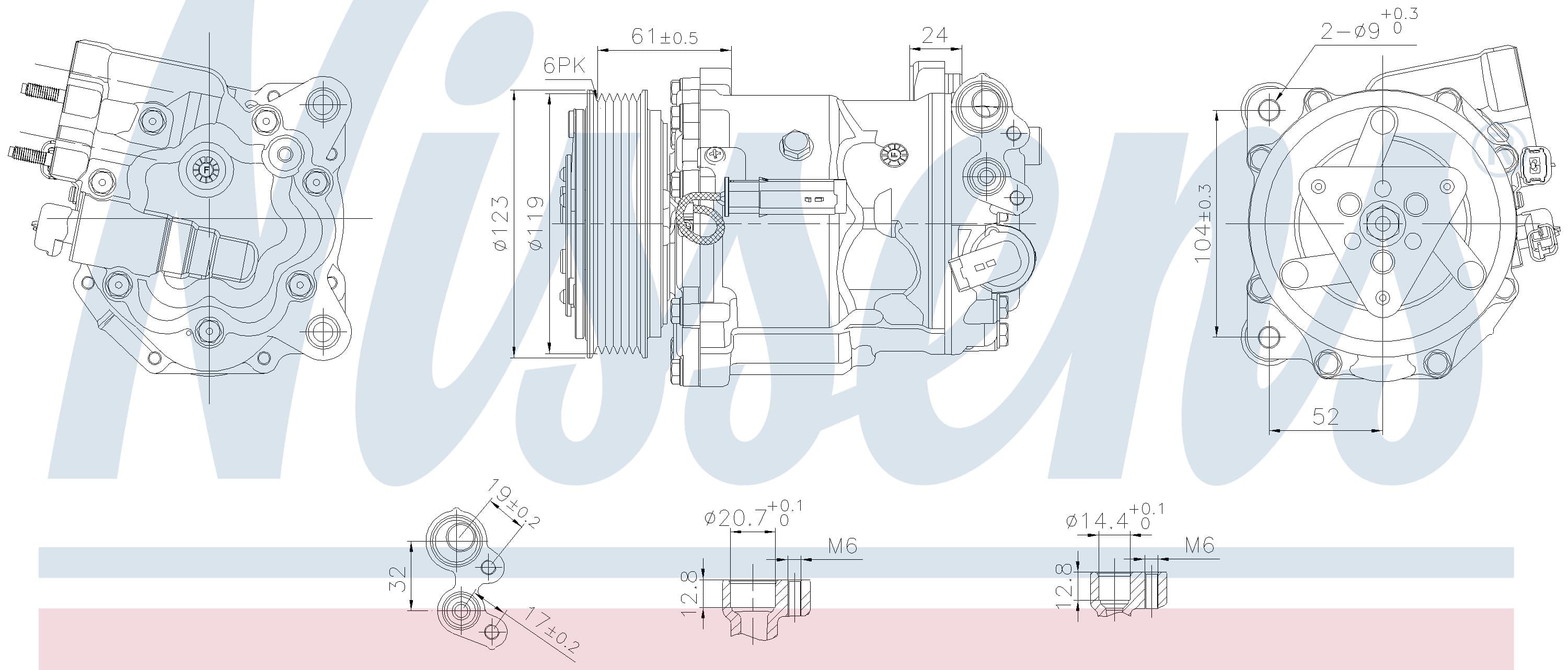 Kompressor ac, Citreo, Peugeot
