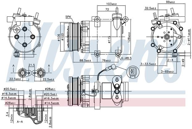 Kompressor ac, Ford, Volvo från Galwin
