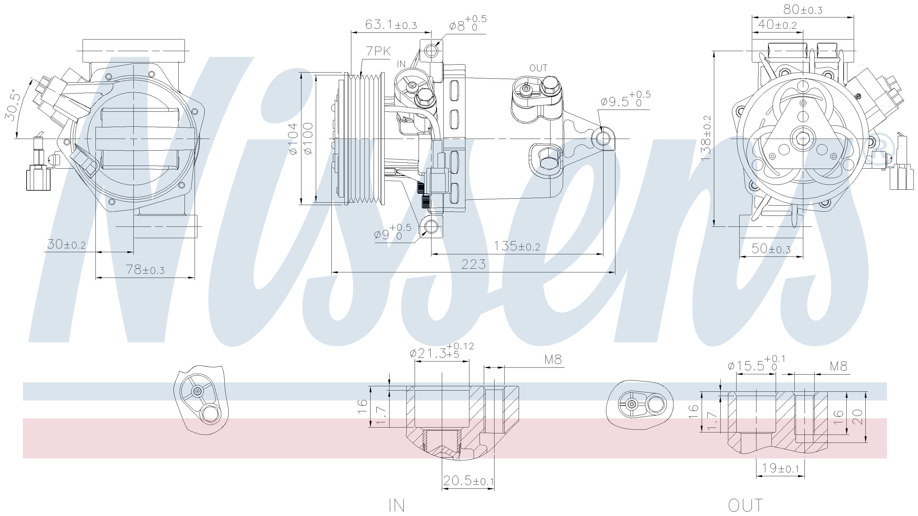 Kompressor ac, Nissan från Galwin
