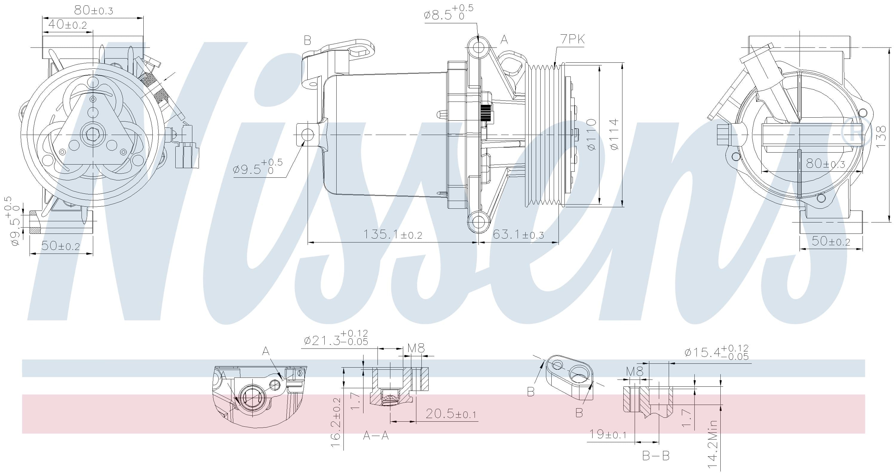 Kompressor ac, Nissan från Galwin