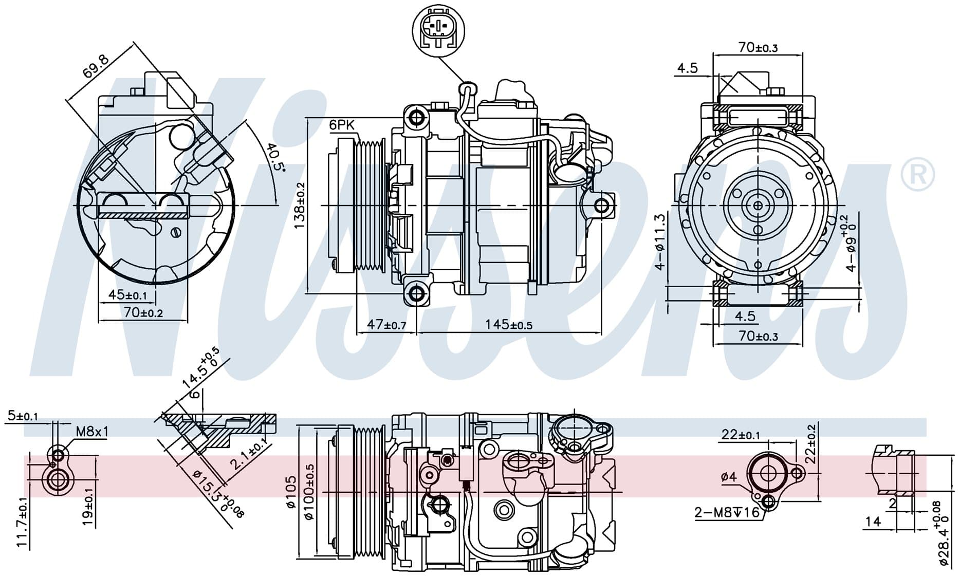 Kompressor ac, Opel från Galwin