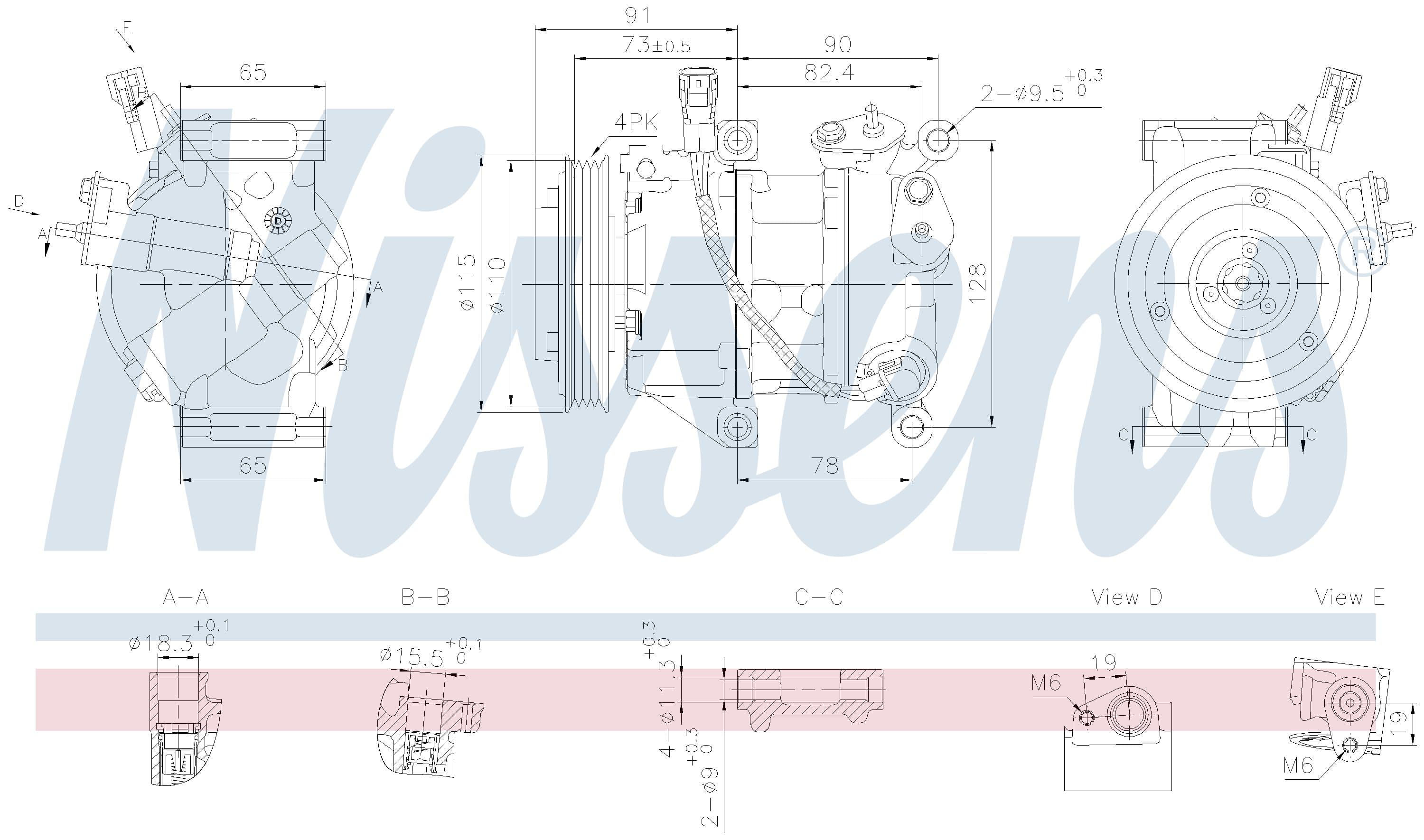 Kompressor ac, Toyota från Galwin