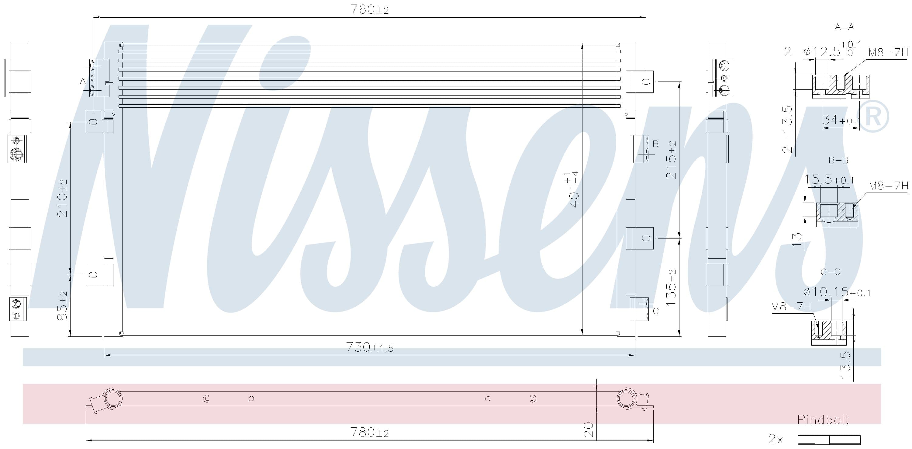 Kondensor ac, Chrysler, Dodge från Galwin
