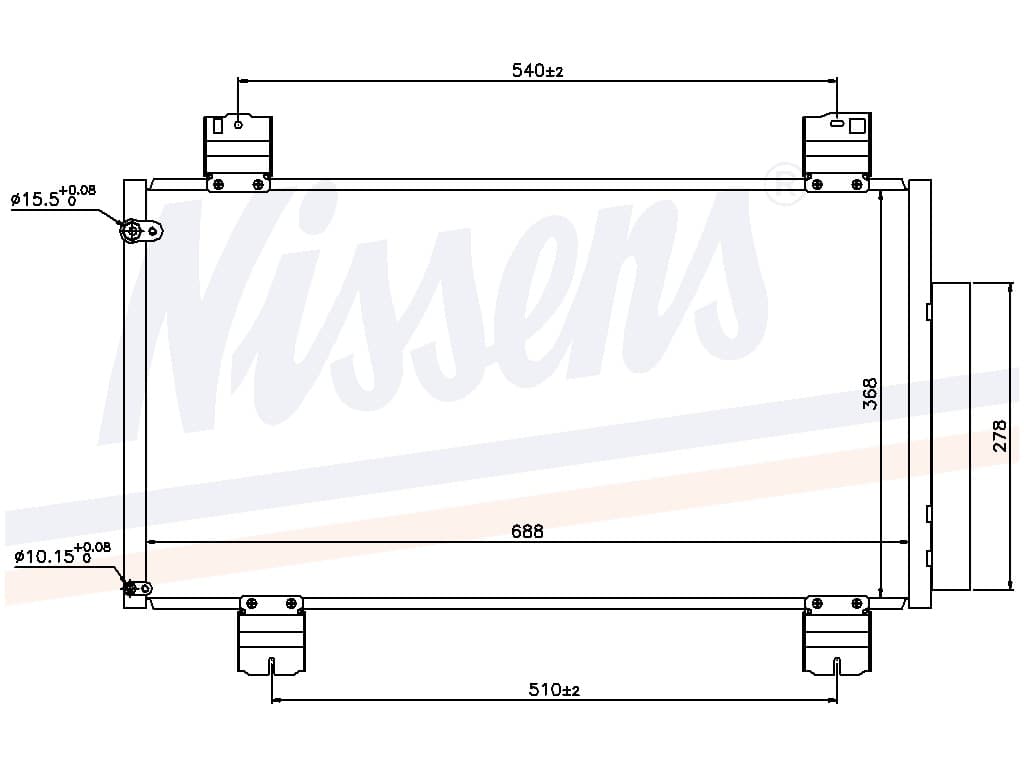 Kondensor ac, Honda från Galwin