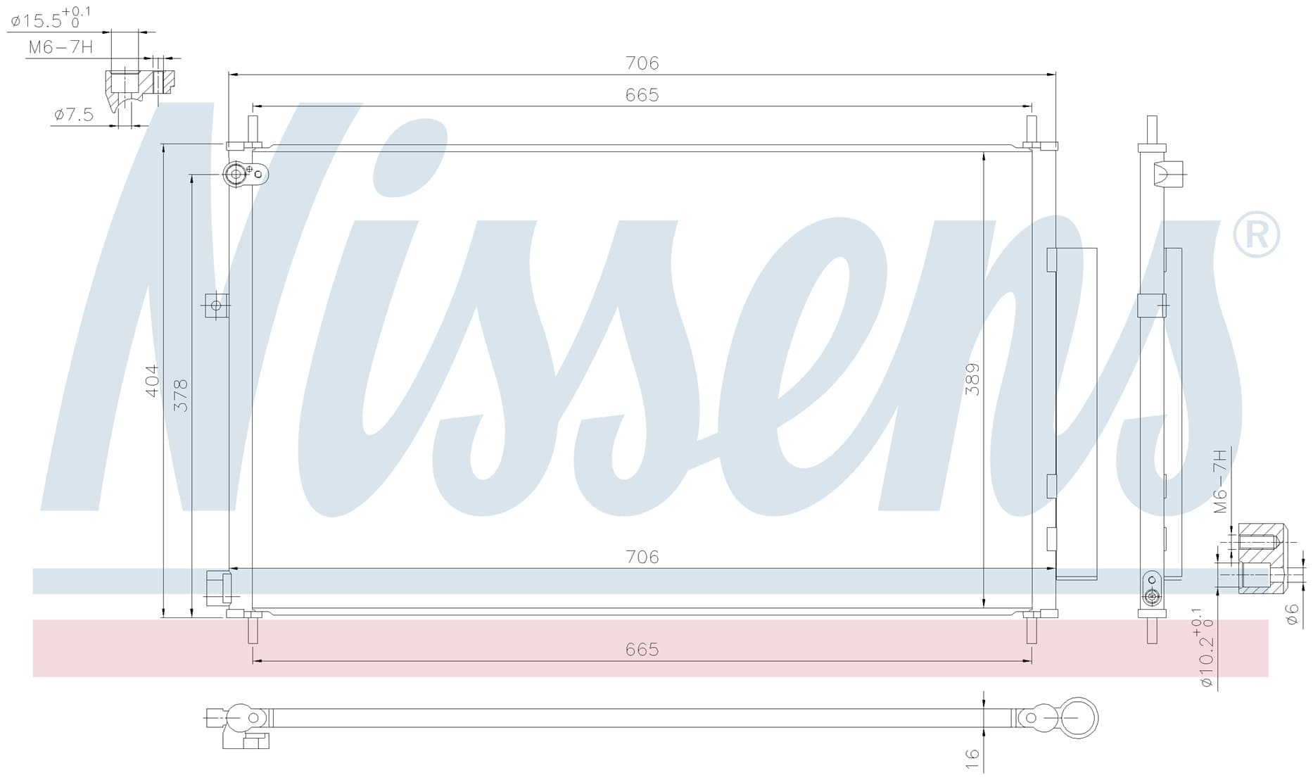 Kondensor ac, Honda från Galwin