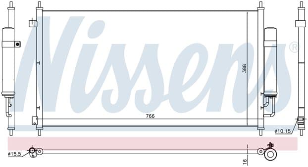 Kondensor ac, Honda från Galwin