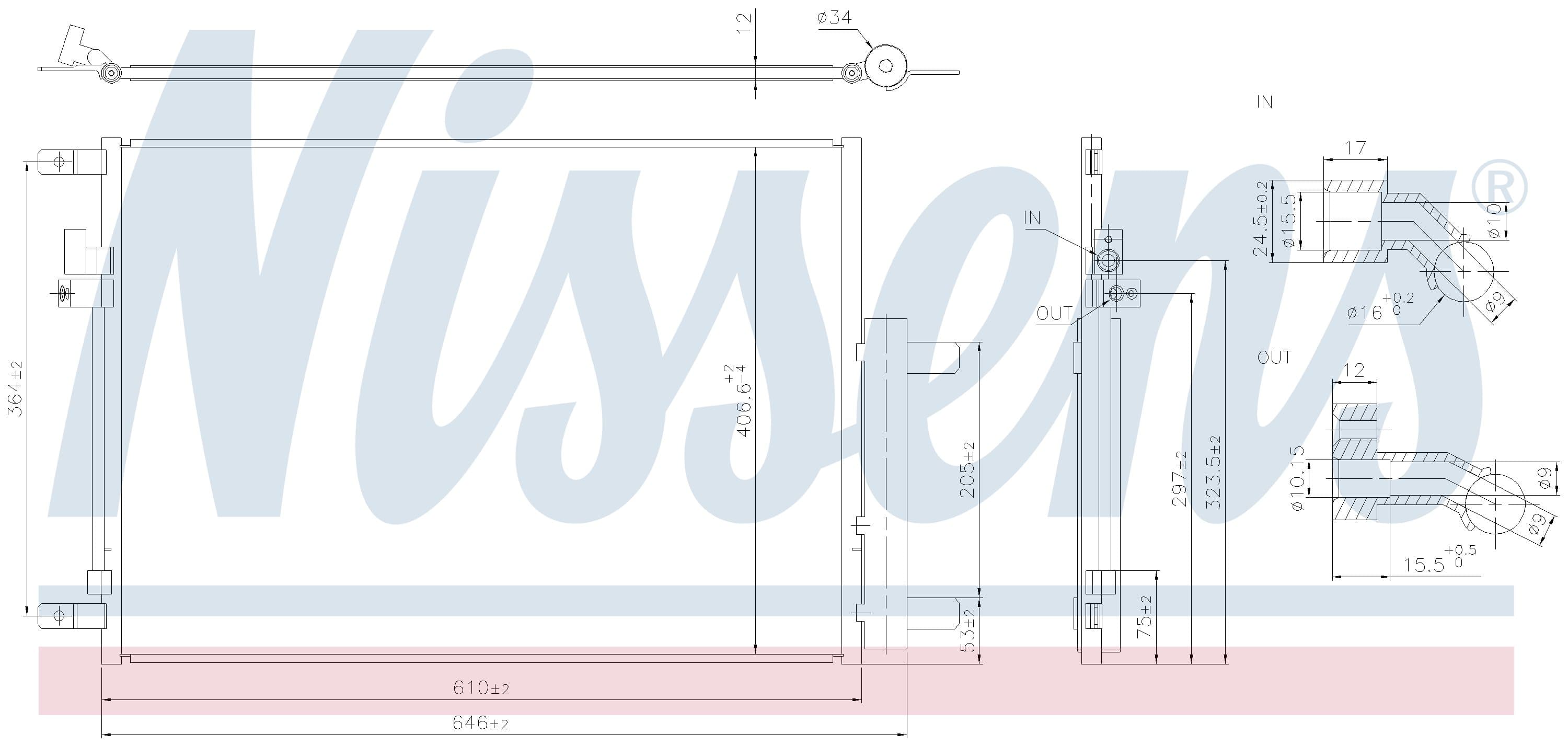 Kondensor ac inkl torkfilter, Jeep