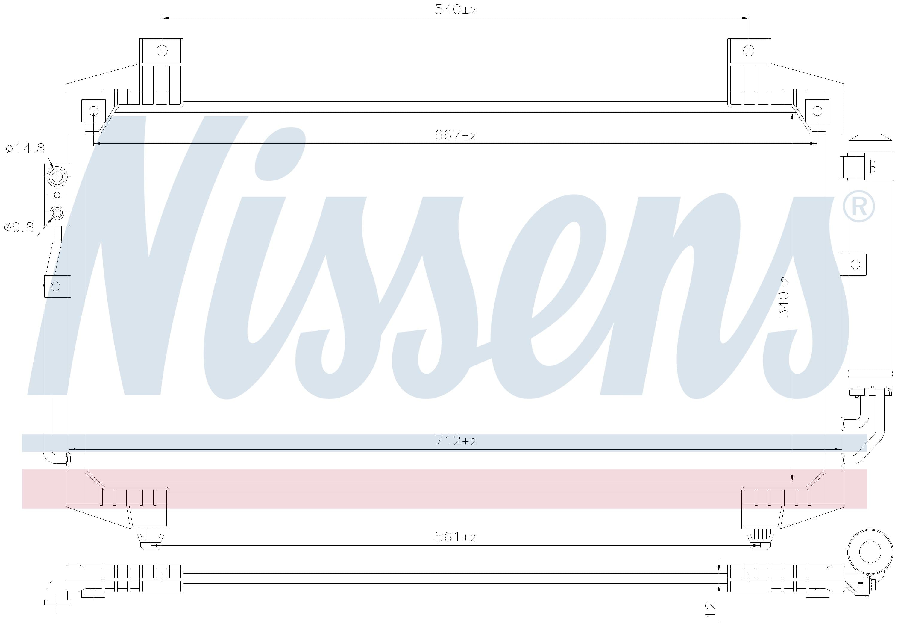 Kondensor ac, inkl torkfilter